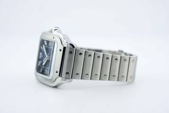 Thumbnail von Cartier Santos Large - Mavi Kadran - Ekstra Mavi Deri Kayış - Neredeyse Yeni - WSSA0071 2025