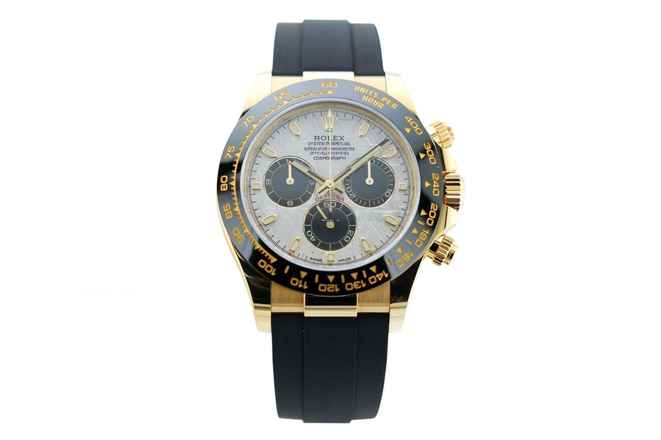 Rolex Daytona Oysterflex - Meteoriten-Zifferblatt - Gelbgold - Originalrechnung - 116518LN 2023