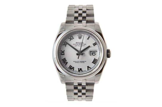 Rolex Datejust 36 White Roman Dial - Jubilee - Stickers - 116200 2010