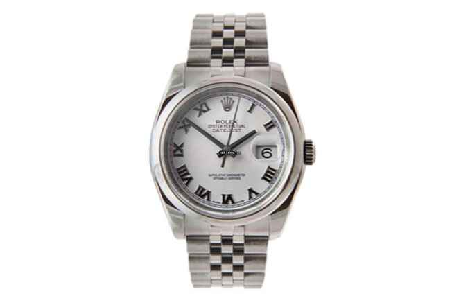  Rolex Datejust 36 White Roman Dial - Jubilee - Stickers - 116200 2010 