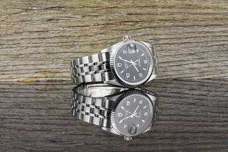 Thumbnail von Tudor Prince Date 74034 Stahl & Weißgold Black Arabic Dial - Automatic