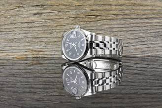 Thumbnail von Tudor Prince Date 74034 Stahl & Weißgold Black Arabic Dial - Automatic