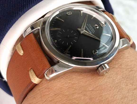 Omega Seamaster Serviced Seamaster Vintage Otomatik Otomatik Siyah Restorasyonlu Kadran Bumper 2576 2576