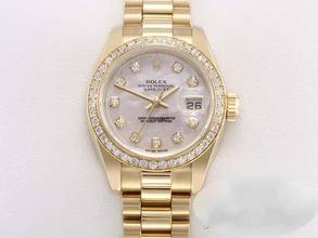 Thumbnail von Rolex Lady-Datejust 179138 2014 Gelbgold 750 Perlmutt Diamanten Automatik Gold
