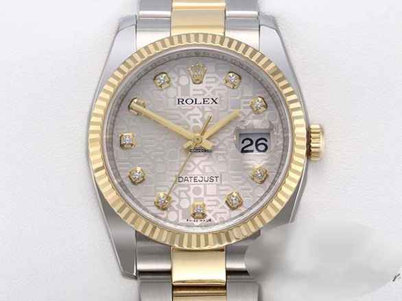  Rolex Datejust 36 36mm 116233 2014 Edelstahl Gelbgold 750 Diamanten Automatik Stainless Steel 18kt Yellow Gold Oyster-band Chronometer 