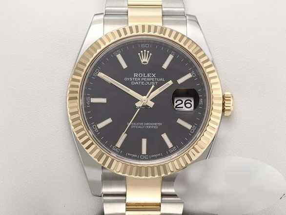  Rolex Datejust 41 126333 2017 Edelstahl Gelbgold 750 Automatik Stainless Steel 18kt Yellow Gold Chronometer Oyster-band Black Dial 
