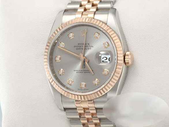  Rolex Datejust 36 36mm 116231 2018 Stahl Rosegold 750 Diamanten Automatik 