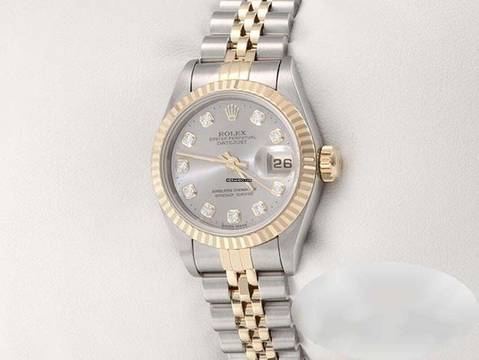 Rolex Lady-Datejust Edelstahl Gelbgold 750 Diamanten Automatik Gold Stahl Stainless Steel 18kt Yellow Gold Jubilé-band Chronometer Oyster