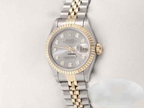  Rolex Lady-Datejust Edelstahl Gelbgold 750 Diamanten Automatik Gold Stahl Stainless Steel 18kt Yellow Gold Jubilé-band Chronometer Oyster 