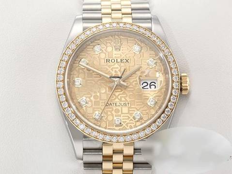 Rolex Datejust 36 126283rbr Stahl Gelbgold 750 Diamanten Automatik Stainless Steel 18kt Yellow Gold Jubilé-band Chronometer Oyster Gold