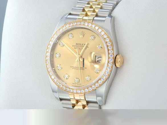  Rolex Datejust 36 36mm 116243 2014 Stahl Gelbgold 750 Diamanten Automatik 