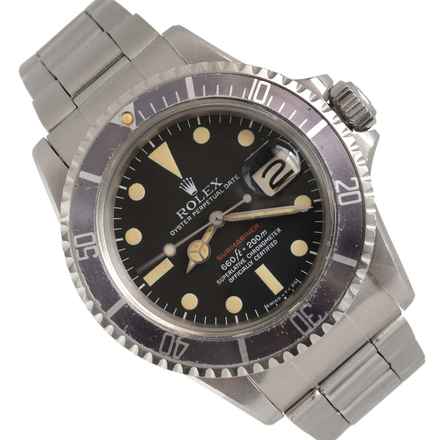 Rolex Submariner Date 1680 MK5 mit roter Schrift auf Zifferblatt, 1972, Komplettset