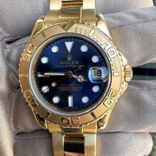Thumbnail von Rolex Yacht-Master 68628 medium mit 35MM blauer Zifferblatt Gelbgold 18KT Komplettset TOP Zustand