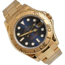 Thumbnail von Rolex Yacht-Master 68628 medium mit 35MM blauer Zifferblatt Gelbgold 18KT Komplettset TOP Zustand
