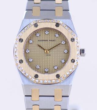 Audemars Piguet Royal Oak Lady Stahl Gold Champagner Diamond Luxus Klassiker rar