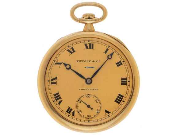  Patek Philippe Taschenuhr for Tiffany&Co. open Case 18kt Gelbgold 53g 1912 Full Set sehr gut Vintage Pocket Watch for Tiffany&Co. 18kt Gelbgold 53g kl. Sekunde bei 6 Uhr 