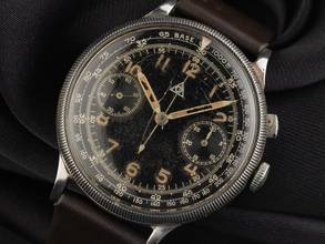 Thumbnail von Alpina Eindrücker Chronograph Bi Compax 1942 gut Vintage Eindrücker Chronograph Bi Compax