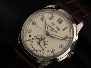 Thumbnail von Patek Philippe Perpetual Calendar Grande Complications Ewiger Kalender Ref.5320G-001 2020 Full Set Grande Complications Ewiger Kalender 18kt Weißgold Leder Faltschließe