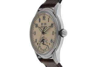 Thumbnail von Patek Philippe Perpetual Calendar Grande Complications Ewiger Kalender Ref.5320G-001 2020 Full Set Grande Complications Ewiger Kalender 18kt Weißgold Leder Faltschließe