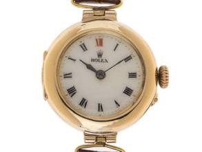 Thumbnail von Rolex Art Deco 1942 original Box sehr gut Vintage Art Deco 9kt Gelbgold Krokoleder Klappdeckel 18g