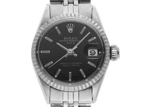 Thumbnail von Rolex Oyster Perpetual Lady Date Ref.6517 1967 original Box sehr gut Vintage Oyster Perpetual Date open 6/9 Stahl 18kt Weißgold