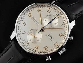 Thumbnail von IWC Portugieser Chronograph Ref.IW371604 2025 Full Set wie Neu Portugieser Chronograph Krokoleder Faltschließe