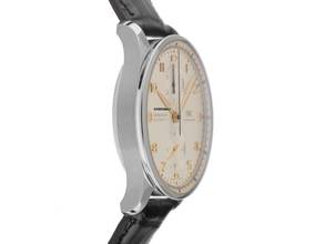 Thumbnail von IWC Portugieser Chronograph Ref.IW371604 2025 Full Set wie Neu Portugieser Chronograph Krokoleder Faltschließe