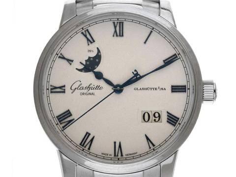 Glashütte Original Senator Excellence Panoramadatum Mondphase Ref.1-36-24-05-02-71 2026 Full Set Ungetragen Senator Excellence Panoramadatum Mondphase