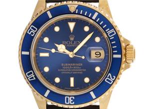 Thumbnail von Rolex Submariner Date Ref.16618 1987 Full Set original unpoliert Vintage Submariner 18kt Gelbgold 96g