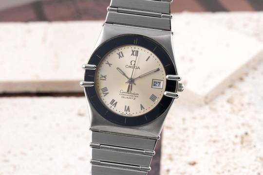 Omega Constellation Quartz Çelik Quartz Erkek Saat Ref. 398.0864 Kutu & Belgeler 1985