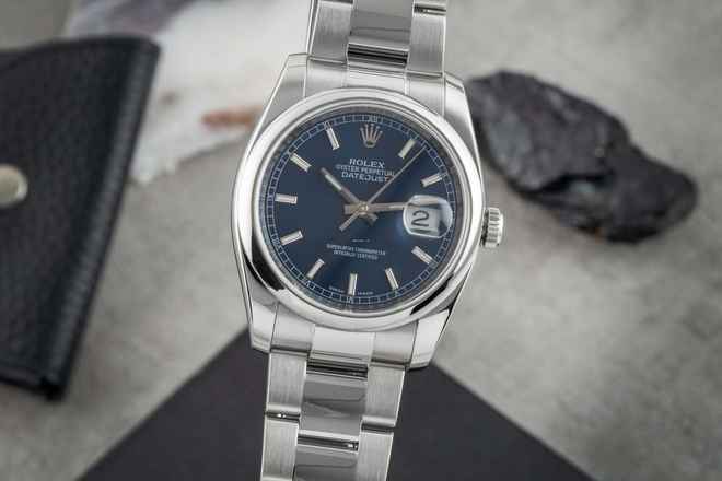  Rolex Datejust 36 Oyster Edelstahl Automatik Herrenuhr Ref. 116200 B&P 2008 