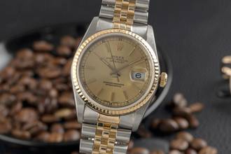 Thumbnail von Rolex Datejust 36 Stahl / Gold Automatik Gold Dial Ref. 16233 Box