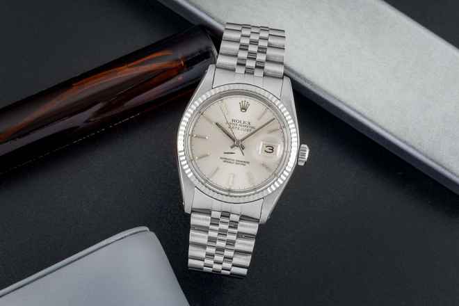  Rolex Datejust 36 Stahl / Weissgold Silver Dial Automatik Herrenuhr Ref. 16014 