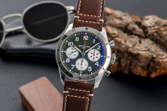 Thumbnail von Breitling Classic AVI Chronograph 42 Curtiss Warhawk Stahl Ref A233802A1L1X1 B&P