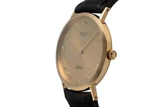 Thumbnail von Rolex Cellini 18k (0,750) Gold Handaufzug Herrenuhr Ref. 4112/8 Papiere 1996