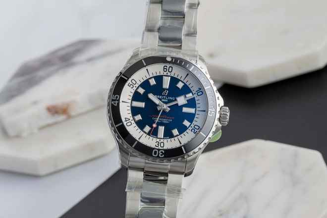  Breitling Superocean 44 Stahl Automatik Ref. A17376211C1A1 B&P 