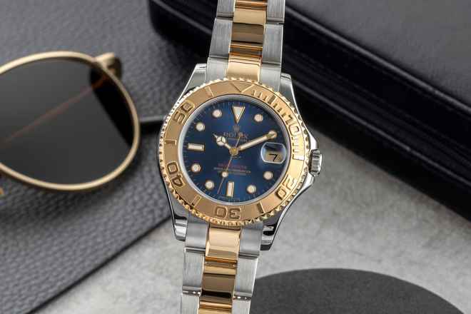  Rolex Yacht-Master Blue Dial Edelstahl / Gold medium Ref. 68623 U-Serie 