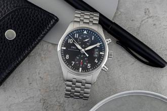 Thumbnail von IWC Fliegeruhr Spitfire Chronograph Stahl Automatik Ref. IW387804 B&P 2019
