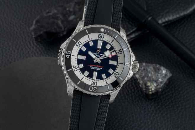  Breitling Superocean 46 Automatic 46 Stahl Automatik Ref. A17378211B1S1 B&P New 