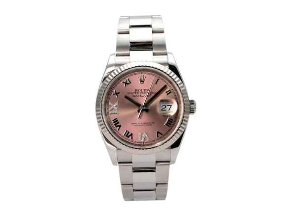  Rolex Datejust 36 Oystersteel / Weißgold 126234 Pink R DIA 