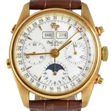 Thumbnail von Paul Picot Etanche Chronograph Dreifachkalender Mondphase Gelbgold 18KT Vollständiges Set
