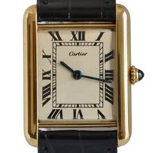 Thumbnail von Cartier Tank Louis Cartier London Tank Louis Cartier Groß extra-flach Elfenbein-Zifferblatt Gelbgold 18KT sehr selten