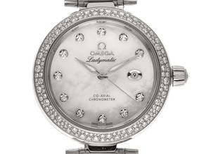 Thumbnail von Omega De Ville Ladymatic Ref.425.35.34.20.55.002 2020 Full Set Ungetragen De Ville Ladymatic Diamanten 1,16ct Perlmutt