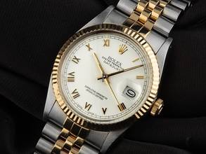 Thumbnail von Rolex Datejust 36 Ref.16013 1987 Full Set sehr gut Vintage Datejust open 6/9