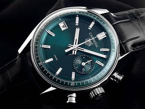 Thumbnail von TAG Heuer Carrera Chronograph Ref.CBS2211.FC6545 2025 Full Set Ungetragen Carrera Chronograph Green Dial Krokoleder Faltschließe
