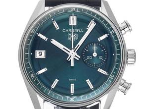 Thumbnail von TAG Heuer Carrera Kronograf Ref.CBS2211.FC6545 2025 Tam Set Ungetragen Carrera Kronograf Yeşil Zemin Yılan Derisi Katlanır Toka