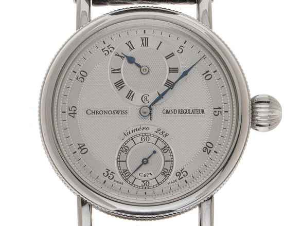  Chronoswiss Régulateur Grand Regulator Ref.CH6723 2008 Full Set sehr gut Vintage Grand Régulateur Leder Faltschließe 