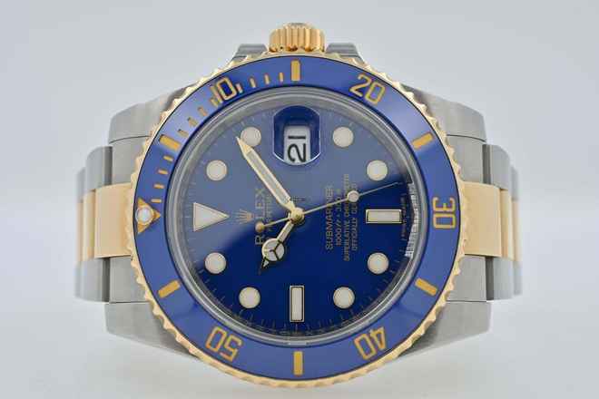  Rolex Submariner Date Stahl Steel Gold 116613LB LC160 Bluesy 