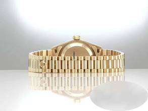 Thumbnail von Rolex Lady-Datejust Gelbgold 750 1996 Diamanten Automatik 18kt Yellow Gold Damen President-band Chronometer Oyster White Dial