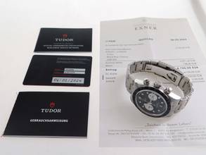Thumbnail von Tudor Black Bay Chrono ungetragene Tresoruhr im Full Set aus 2024 LC 100 im absoluten Full Set mit Stahlband wie Ladenneu